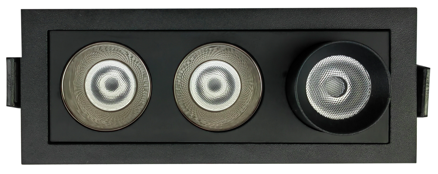 2" Three Head Combo Multiple Black