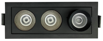 2" Three Head Combo Multiple Black
