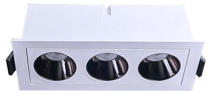 2" Three Head Fixed Multiple White