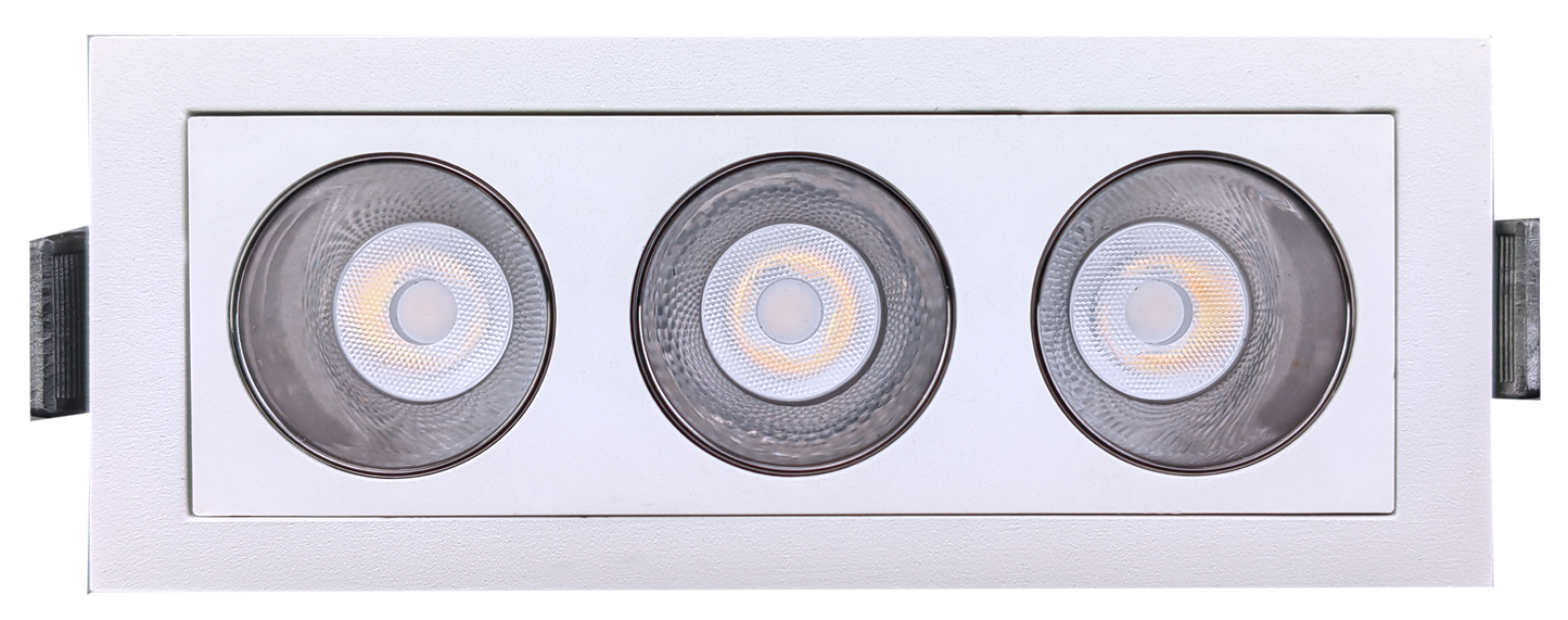 2" Three Head Fixed Multiple White