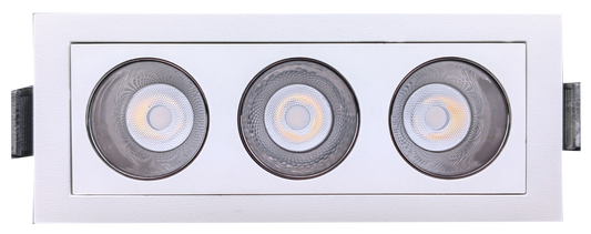 2" Three Head Fixed Multiple White