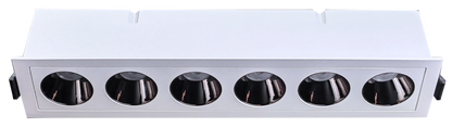 2" Six Head Fixed Multiple White