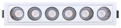 2" Six Head Fixed Multiple White