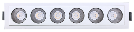 2" Six Head Fixed Multiple White