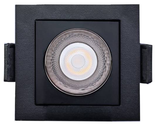 2" Single Head Fixed Downlight Black