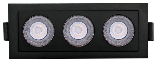 2" Three Head Fixed Multiple Black