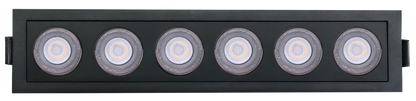 2" Six Head Fixed Multiple Black