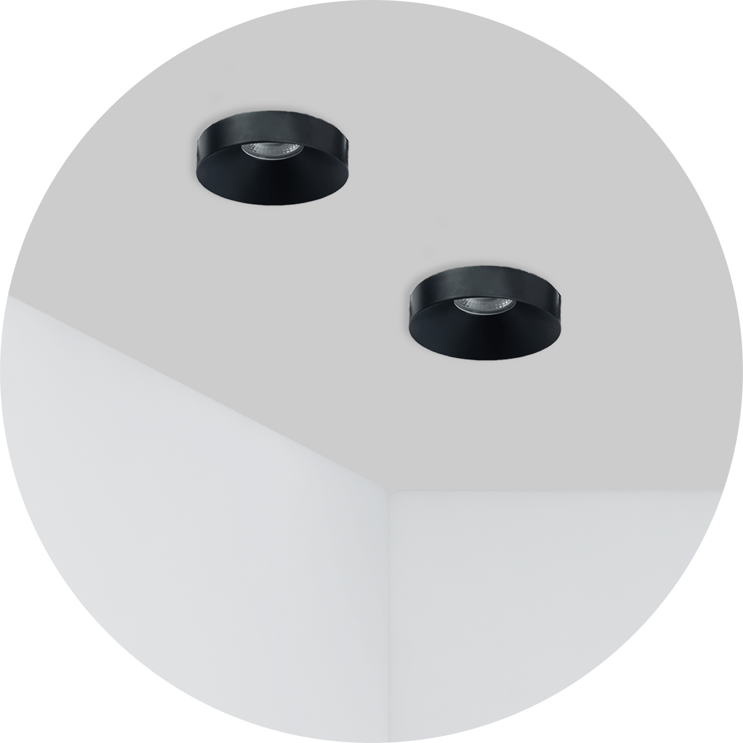 3 Inch Black Round 3/4" Drop Trim