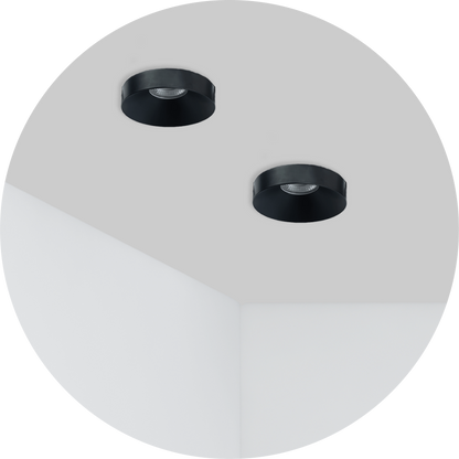 3 Inch Black Round 3/4" Drop Trim