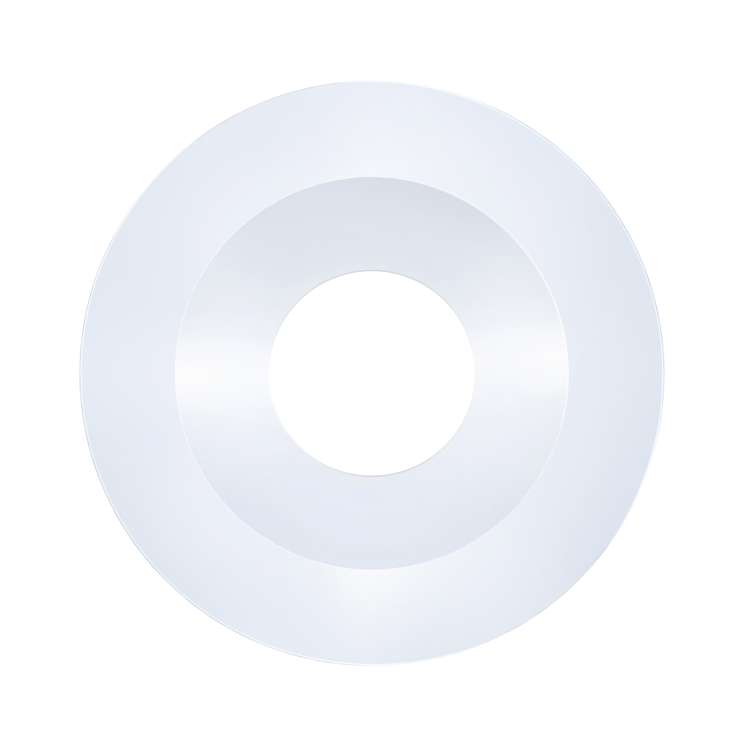 3 Inch White Round Trim