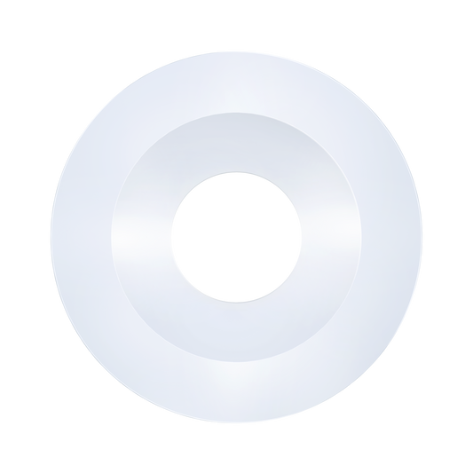 3 Inch White Round Trim