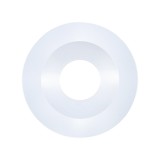 3 Inch White Round Trim