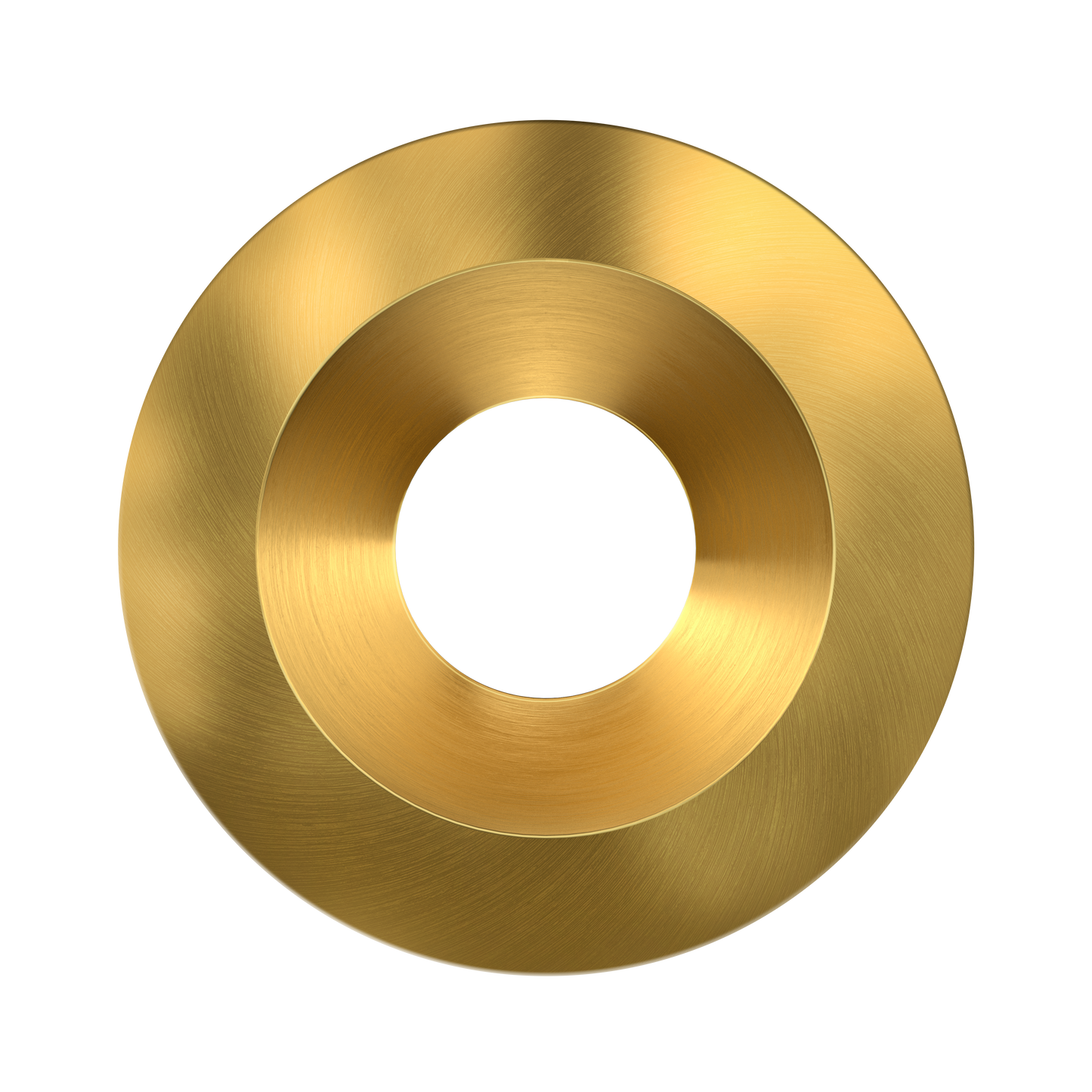 3 Inch Brushed Brass Round Trim