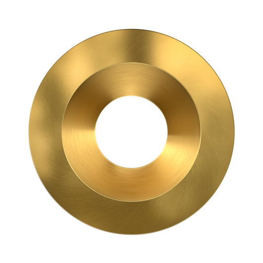 3 Inch Brushed Brass Round Trim
