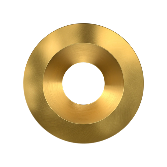 3 Inch Brushed Brass Round Trim