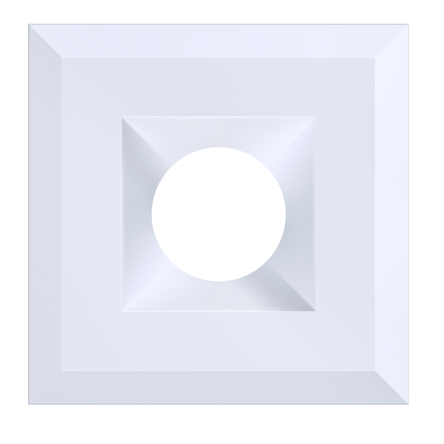 3 Inch White Square Trim