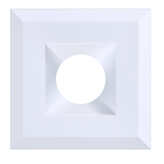 3 Inch White Square Trim
