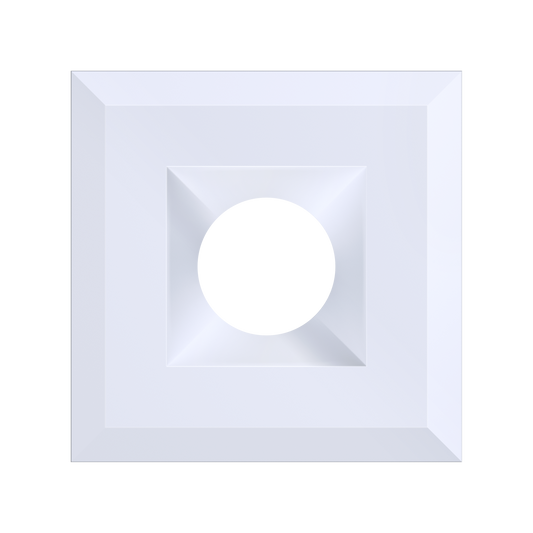 3 Inch White Square Trim
