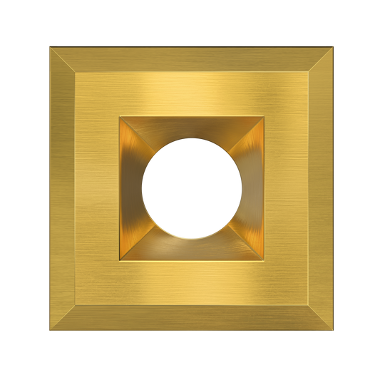 A square brushed gold  Brass metal light fixture,