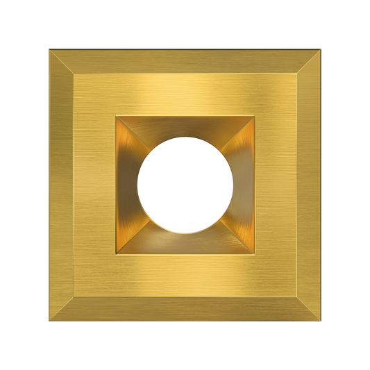 3 Inch Brushed Brass Square Trim