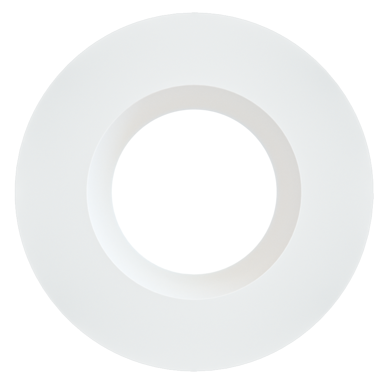 4 Inch White Round Trim