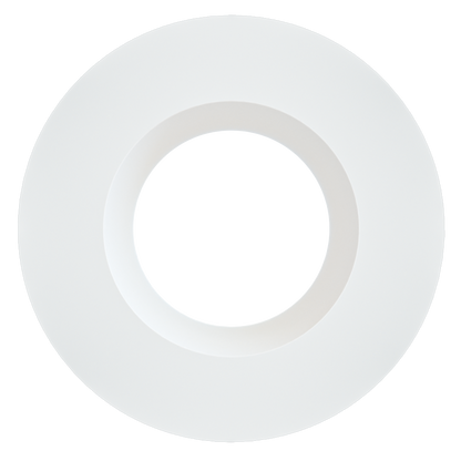 4 Inch White Round Trim