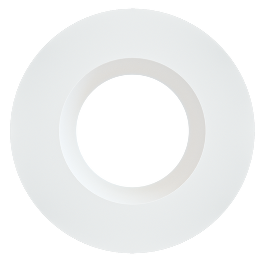 4 Inch White Round Trim