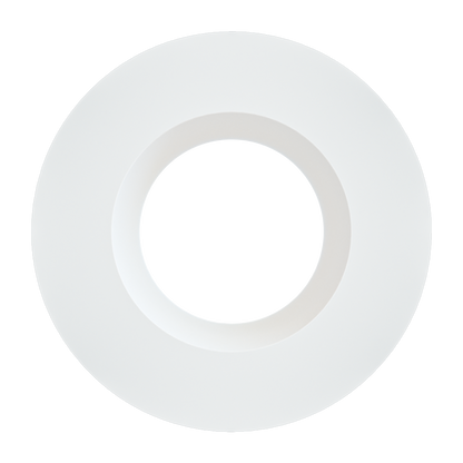 4 Inch White Round Trim