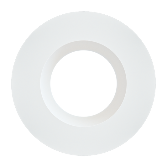 4 Inch White Round Trim