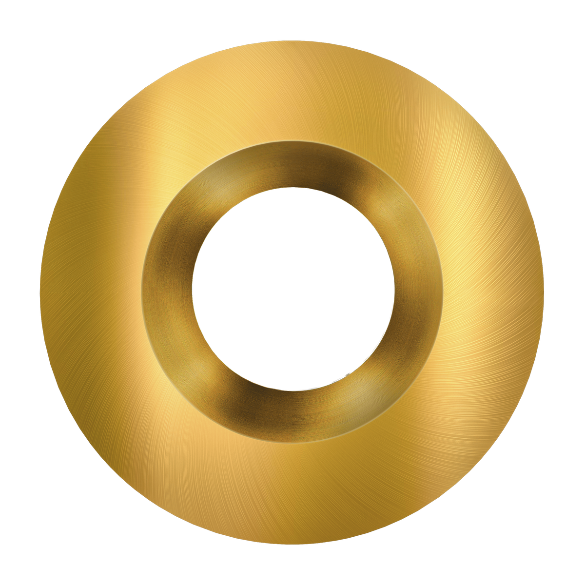 4 Inch Brushed Brass Round Trim