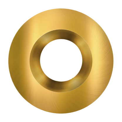 4 Inch Brushed Brass Round Trim