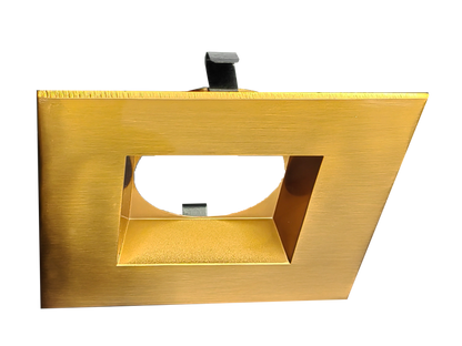 4 Inch Brushed Brass Square Trim