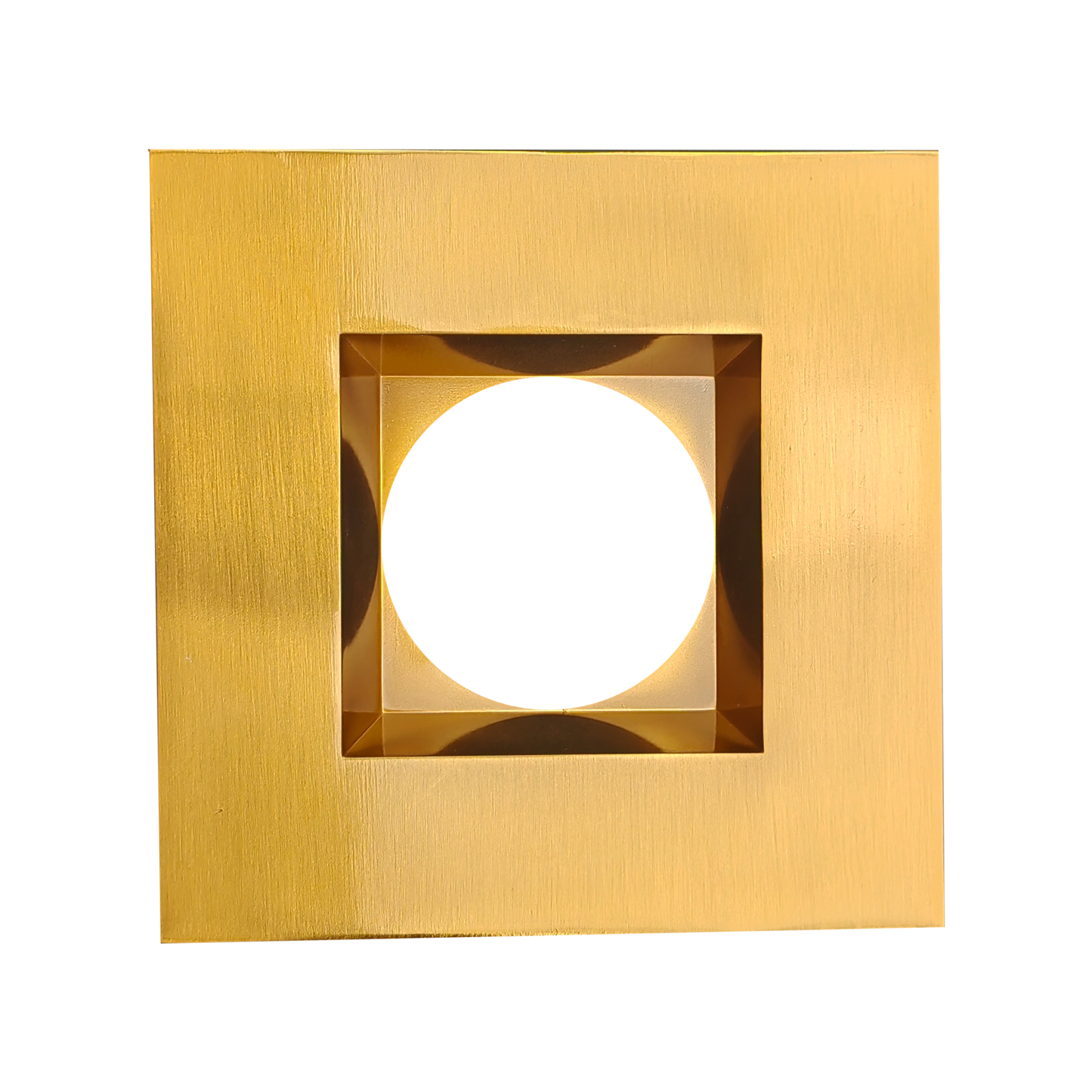 4 Inch Brushed Brass Square Trim