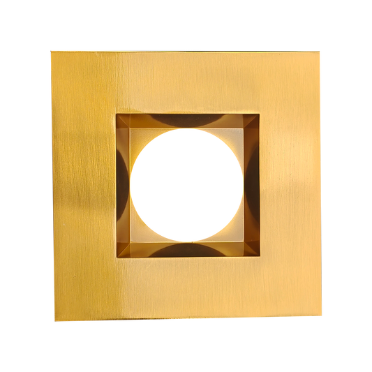 4 Inch Brushed Brass Square Trim
