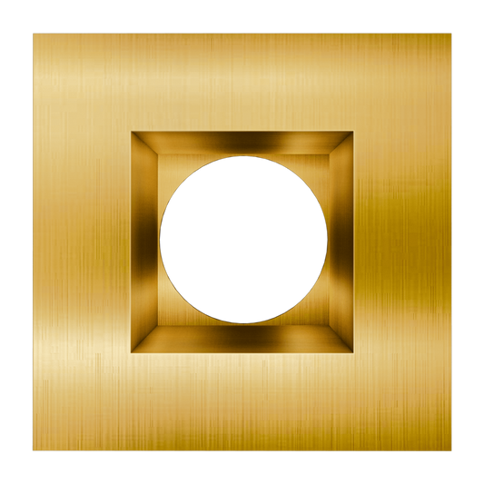 4 Inch Brushed Brass Square Trim