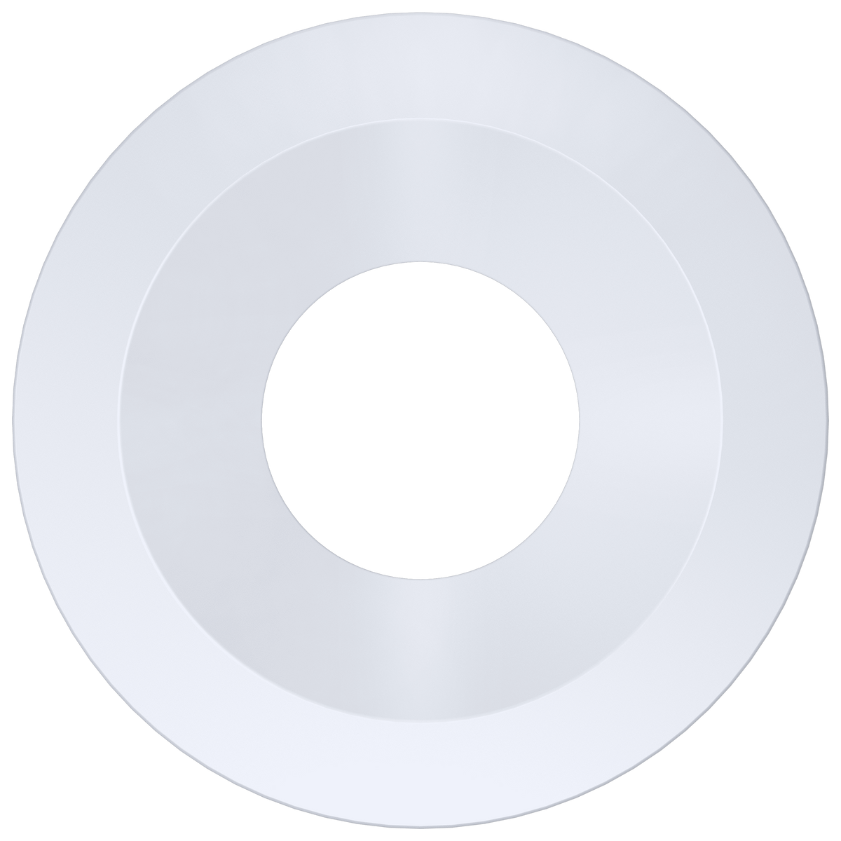 6 Inch White Round Trim