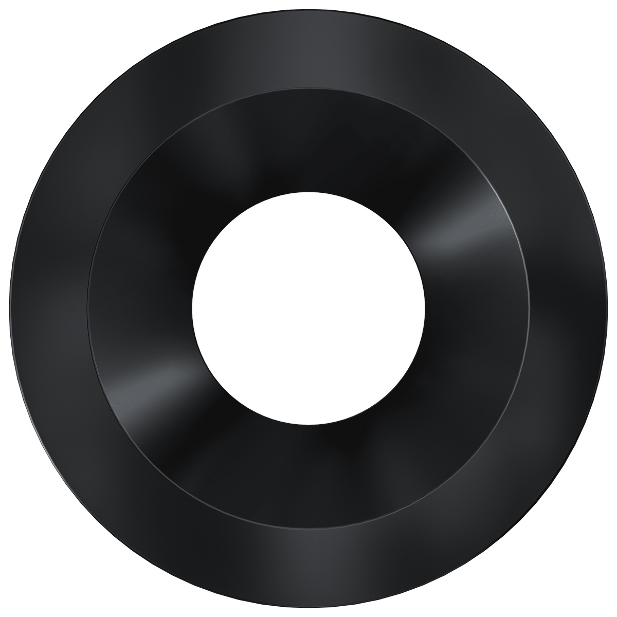 6 Inch Black Round Trim