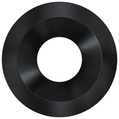 6 Inch Black Round Trim