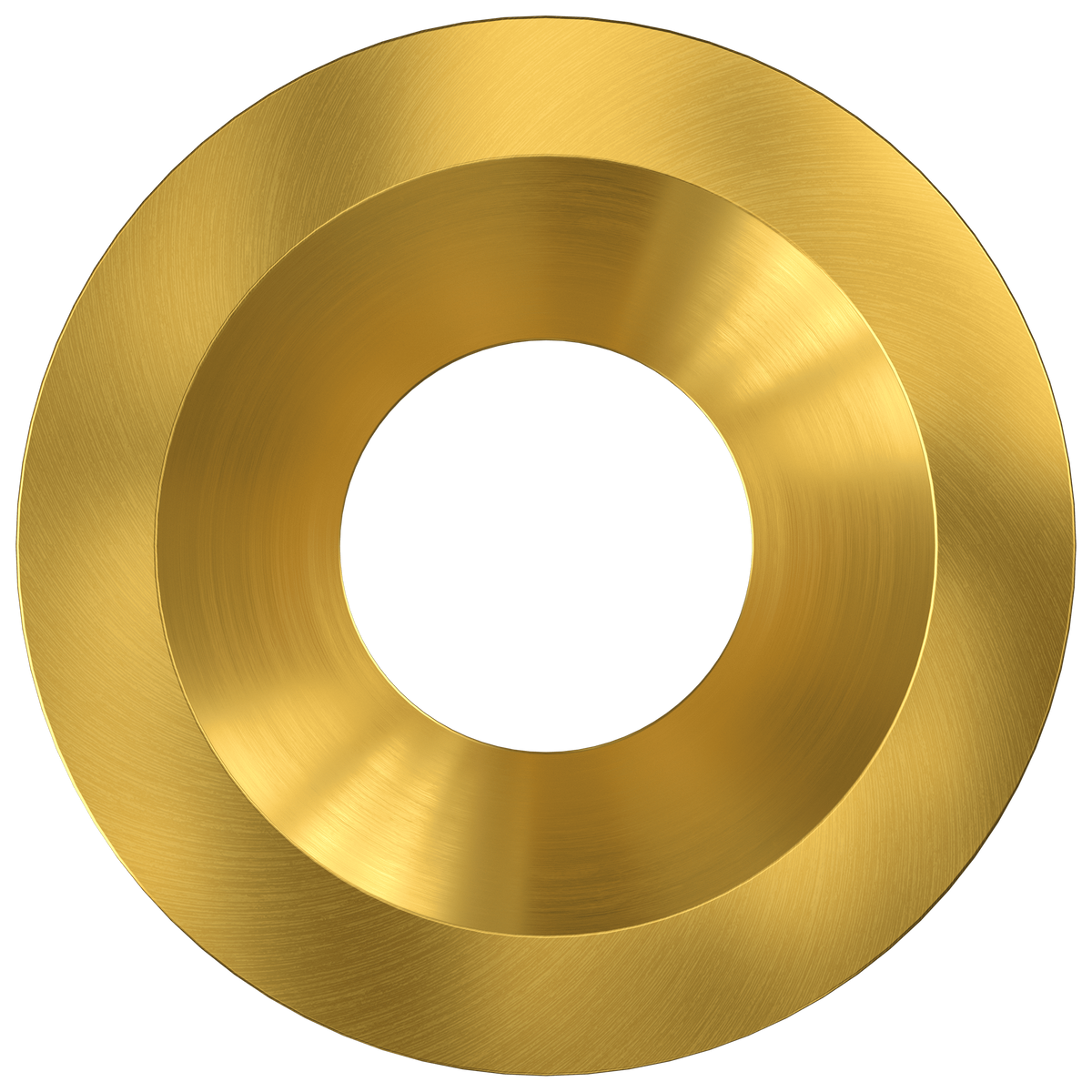 6 Inch Brushed Brass Round Trim