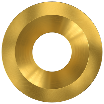 6 Inch Brushed Brass Round Trim