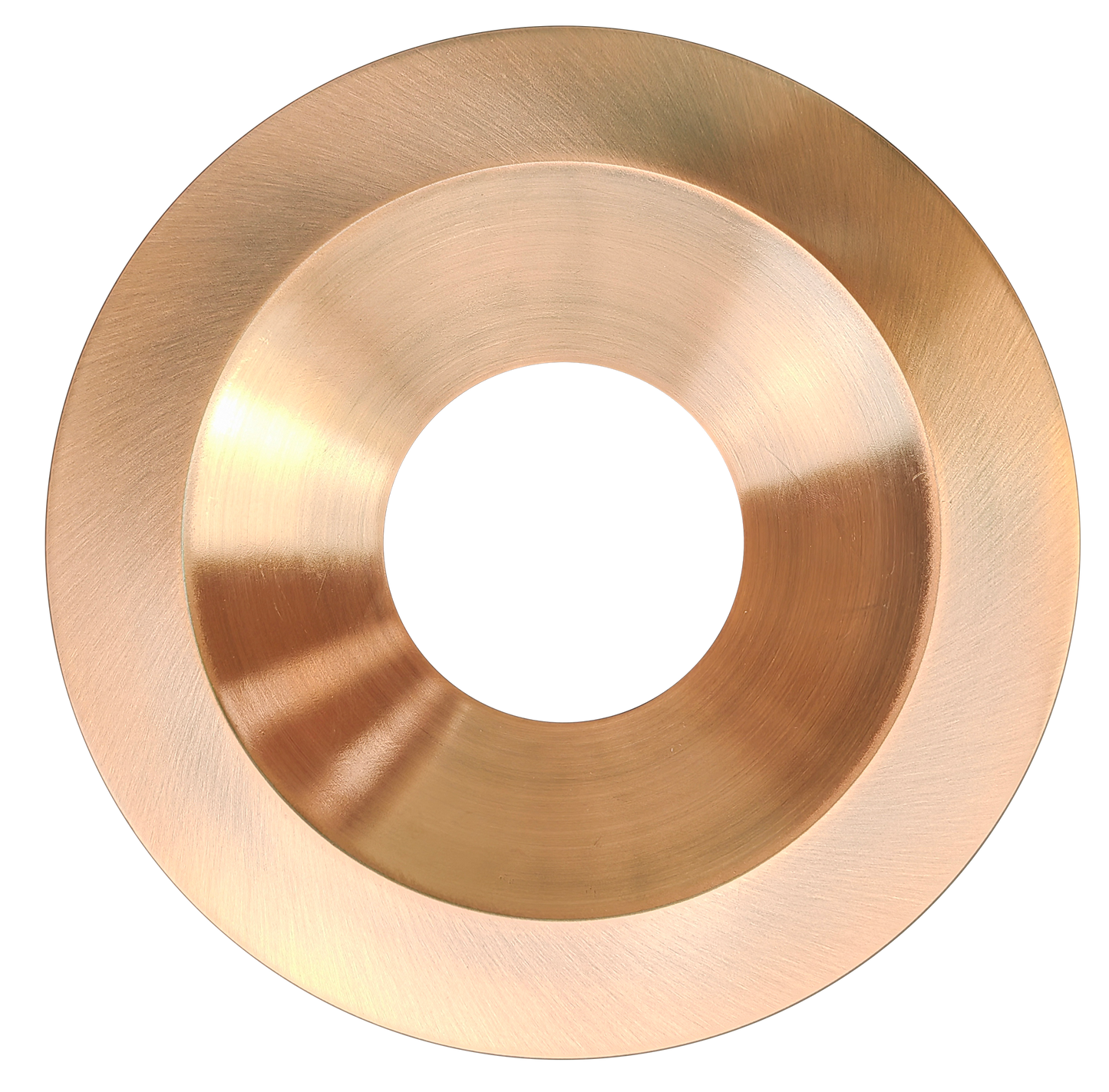 6 Inch Brushed Copper Round Trim