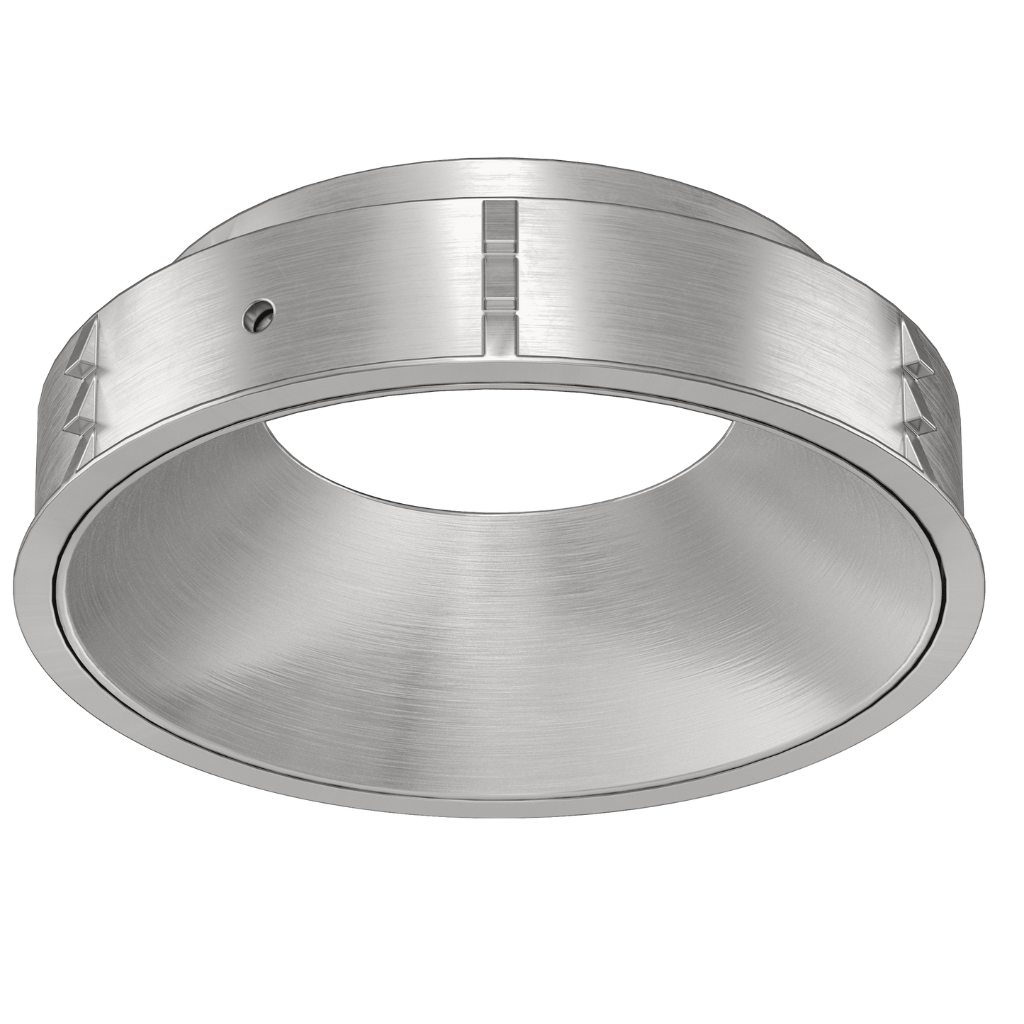 3.5 Inch Brushed Nickel Round Millwork Trimless Kit