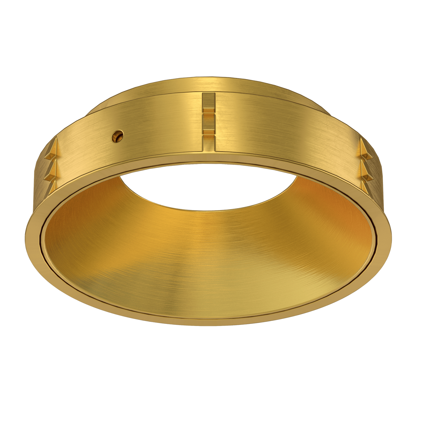 3.5 Inch Brushed Brass Round Millwork Trimless Kit