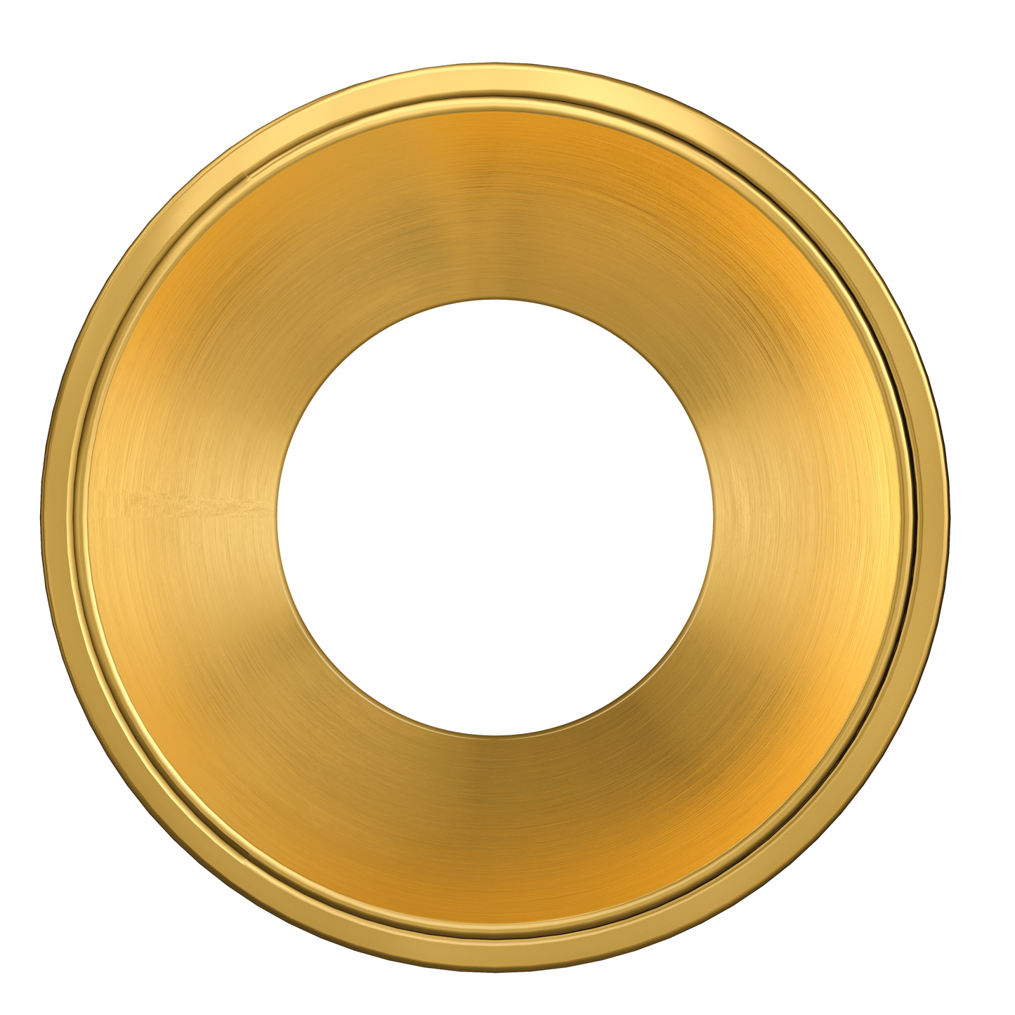3.5 Inch Brushed Brass Round Millwork Trimless Kit