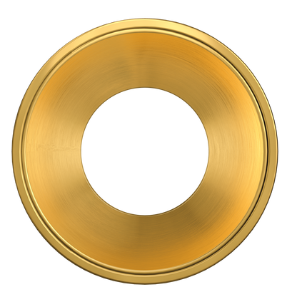 3.5 Inch Brushed Brass Round Millwork Trimless Kit