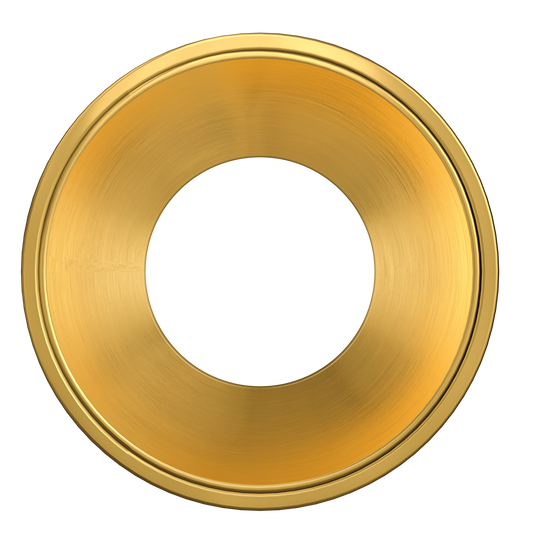 3.5 Inch Brushed Brass Round Millwork Trimless Kit