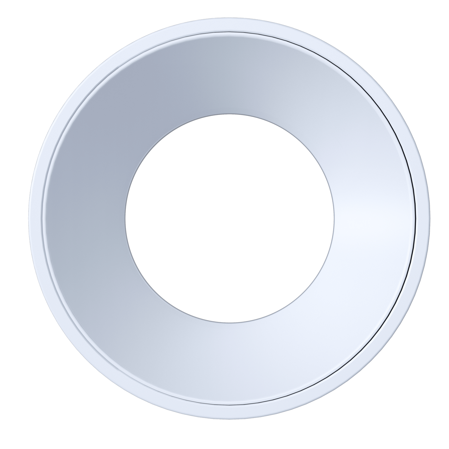 4 Inch White Round Millwork Trimless Kit