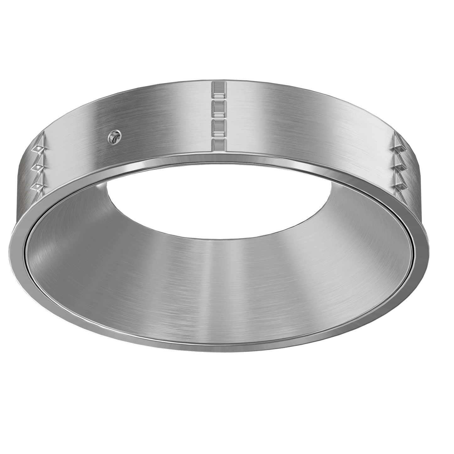 4 Inch Brushed Nickel Round Millwork Trimless Kit