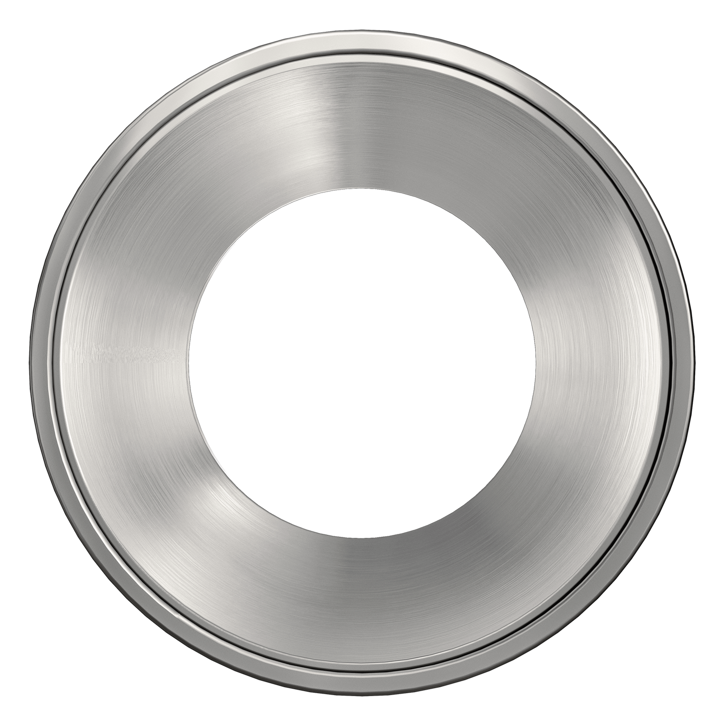 4 Inch Brushed Nickel Round Millwork Trimless Kit