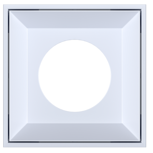 3.5 Inch White Square Millwork Trimless Kit